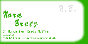 nora bretz business card